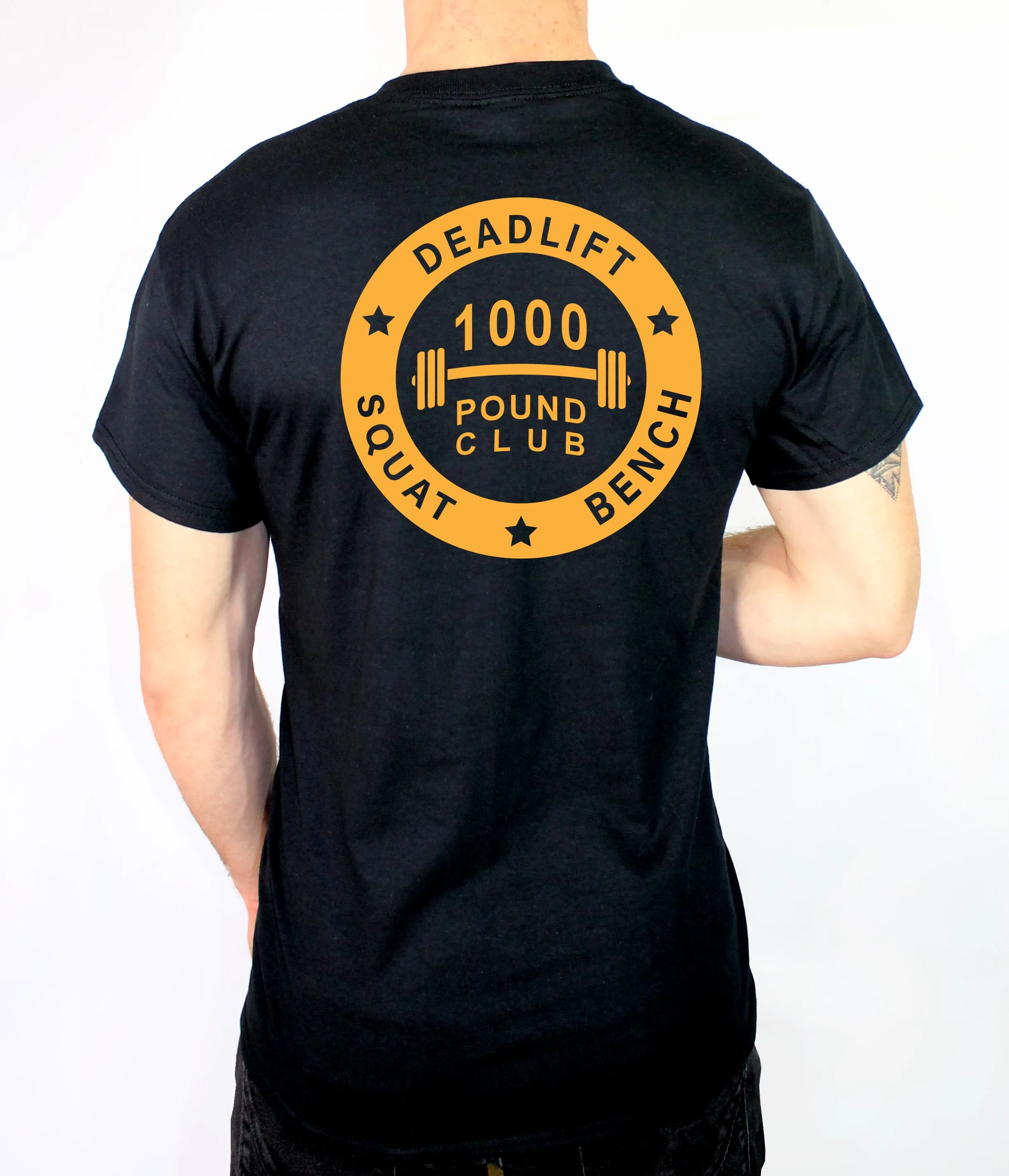 1000# Club 50-50 Blend Black Unisex PT Short Sleeve Shirt. This Is Approved for PT