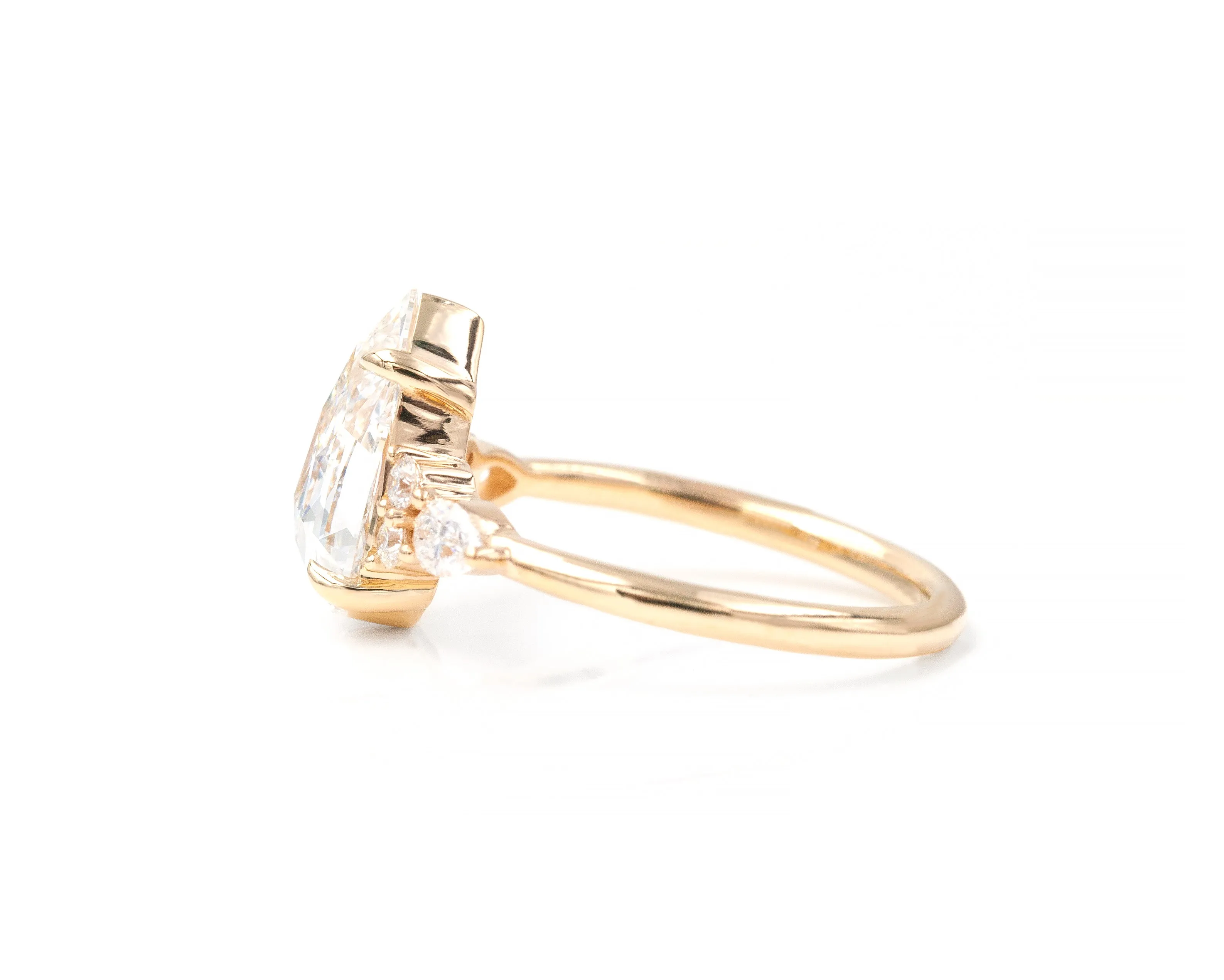 1.09-Carat Rose Cut Pear Ring