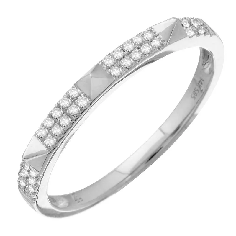 14k Spike Diamond Ring