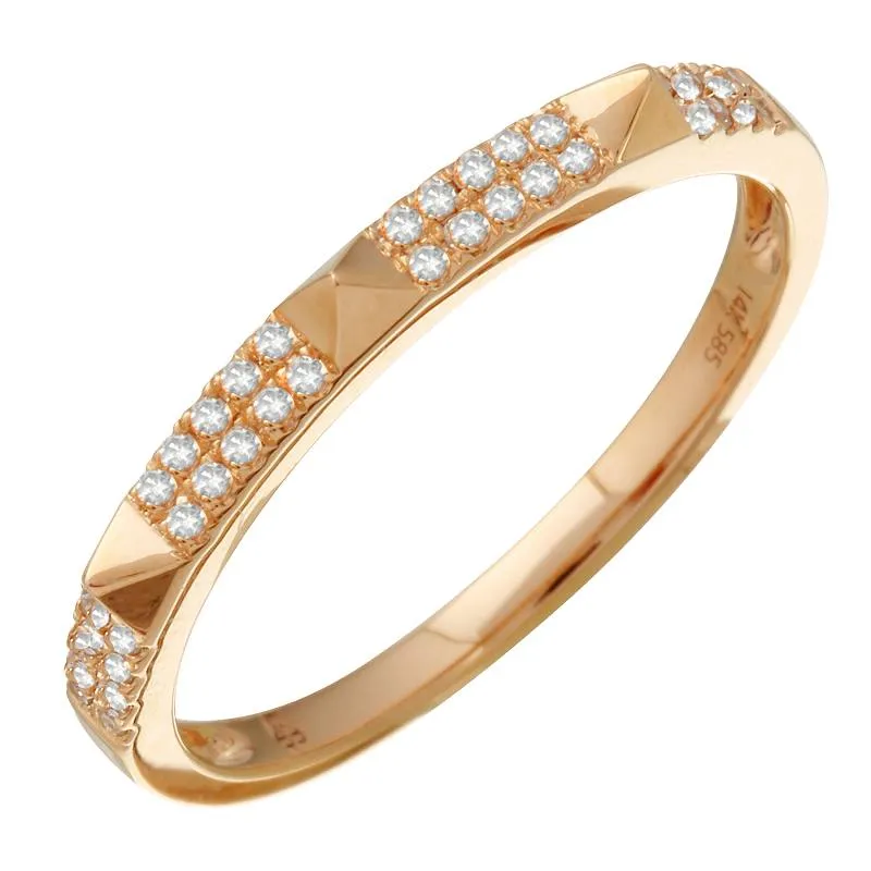 14k Spike Diamond Ring