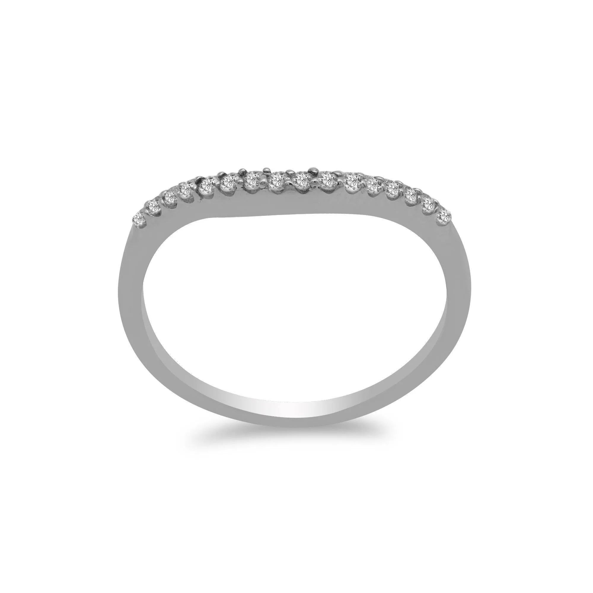 14K White Gold Diamond Ring