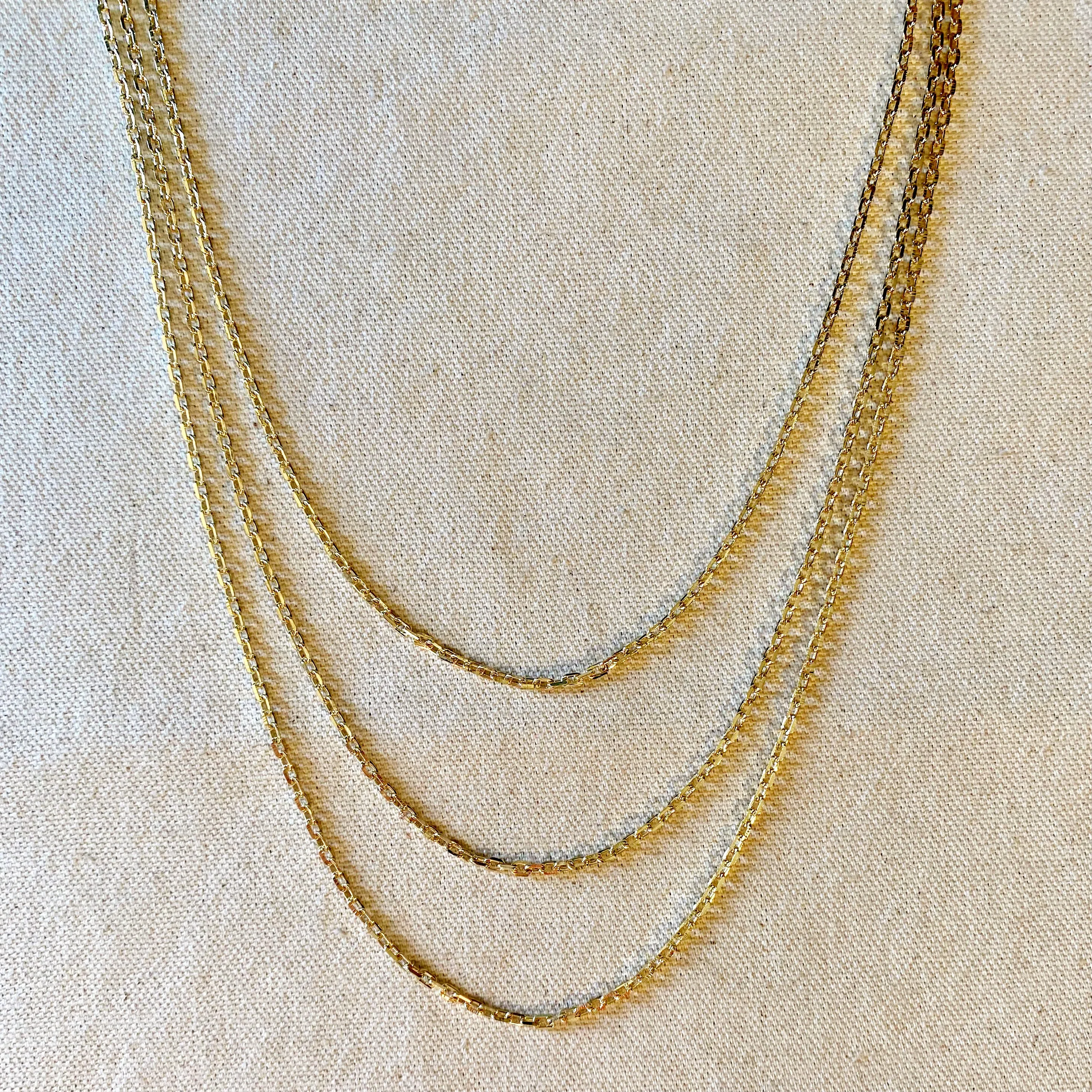 18k Gold Filled DC Curb Link Chain