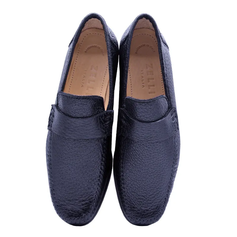 19-025-BLK PARMA Peccary Loafer, Black