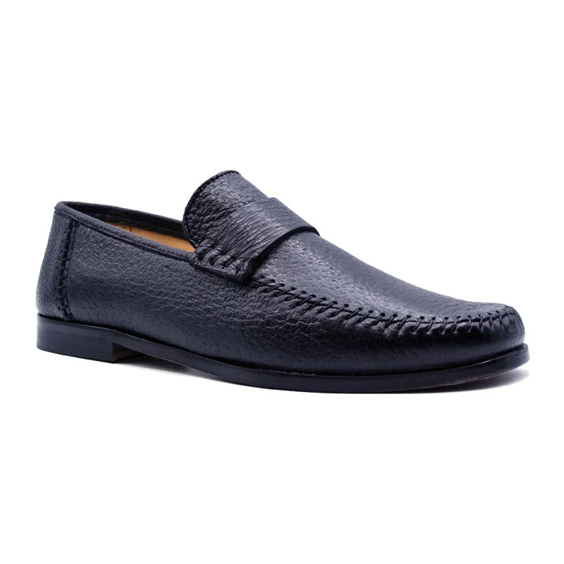 19-025-BLK PARMA Peccary Loafer, Black