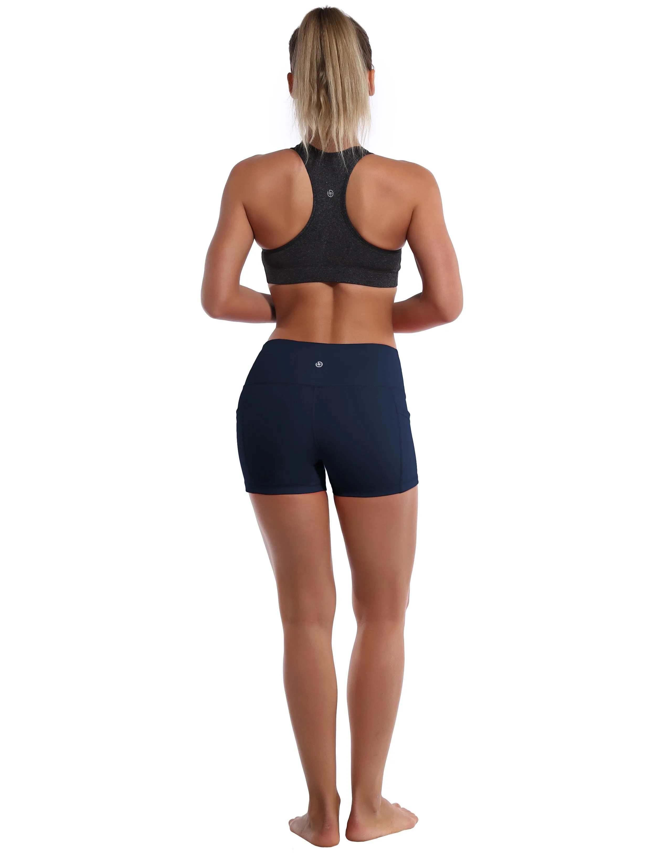 2.5 Side Pockets yogastudio Shorts darknavy ins_yogastudio