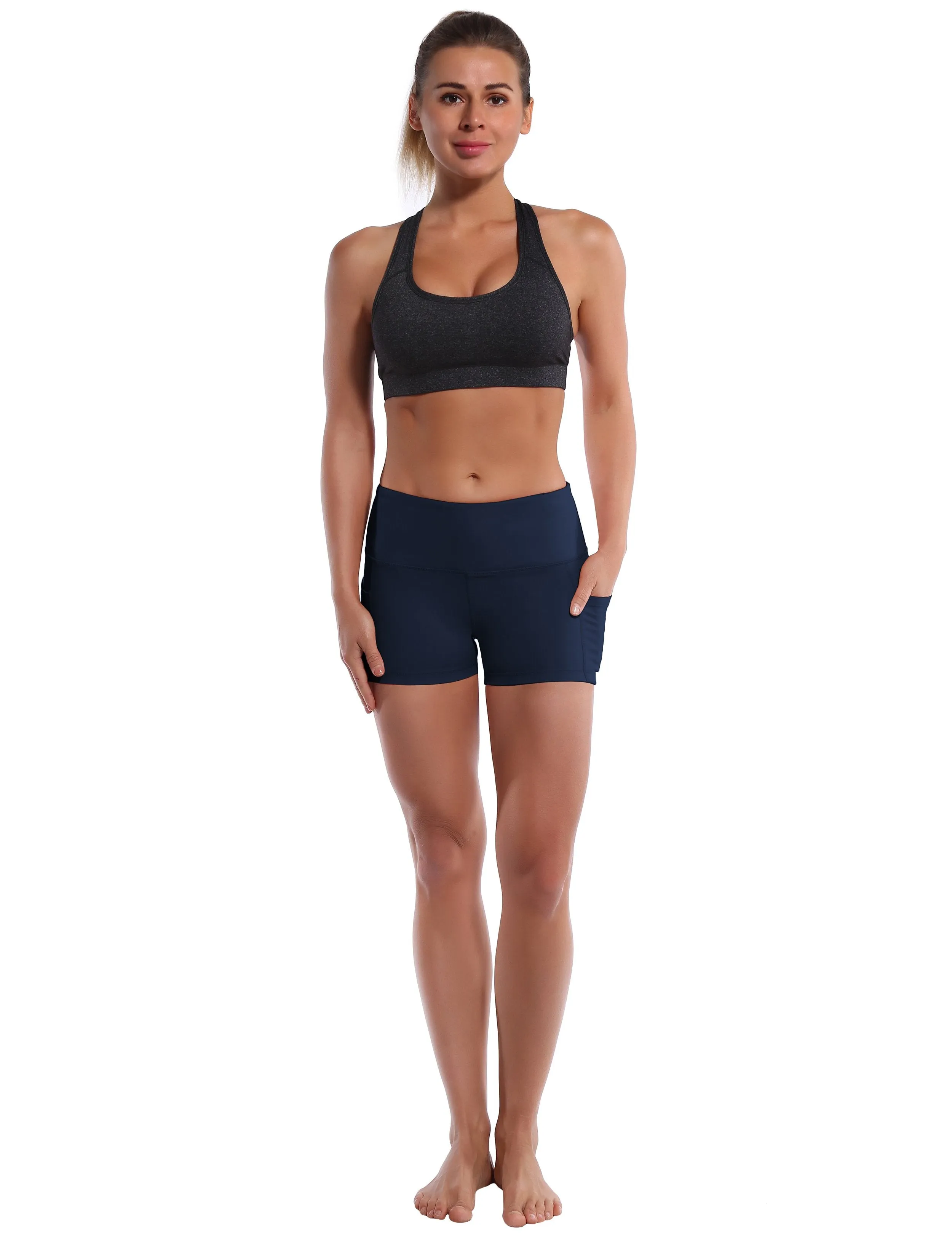 2.5 Side Pockets yogastudio Shorts darknavy ins_yogastudio