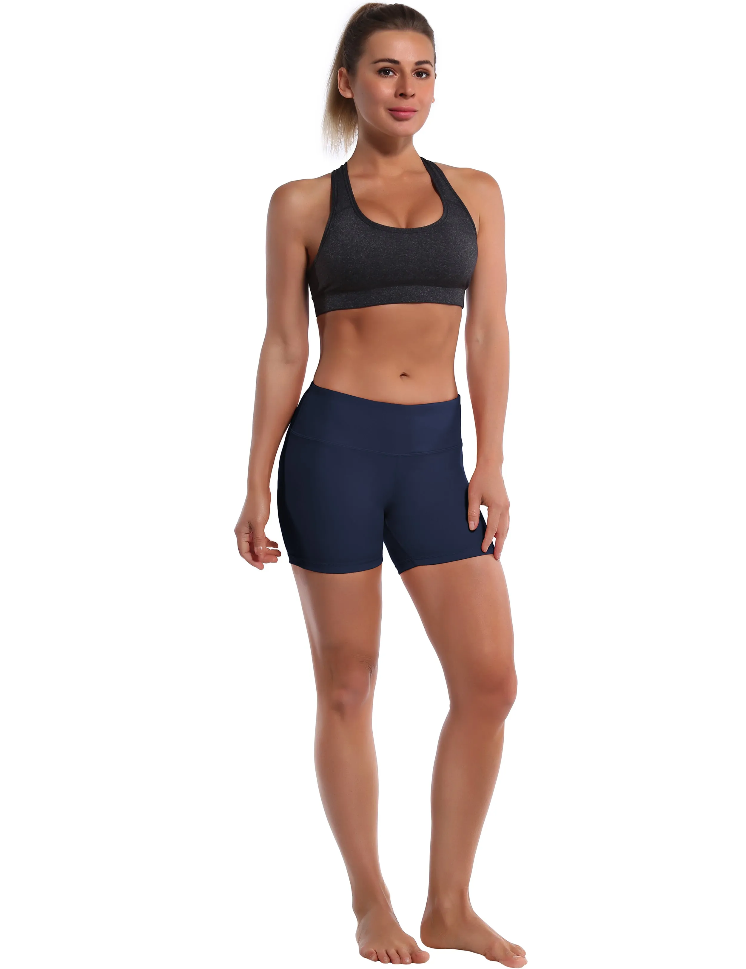 4" Yoga Shorts darknavy