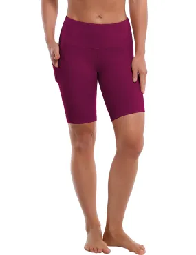 8" Side Pockets Yoga Shorts grapevine