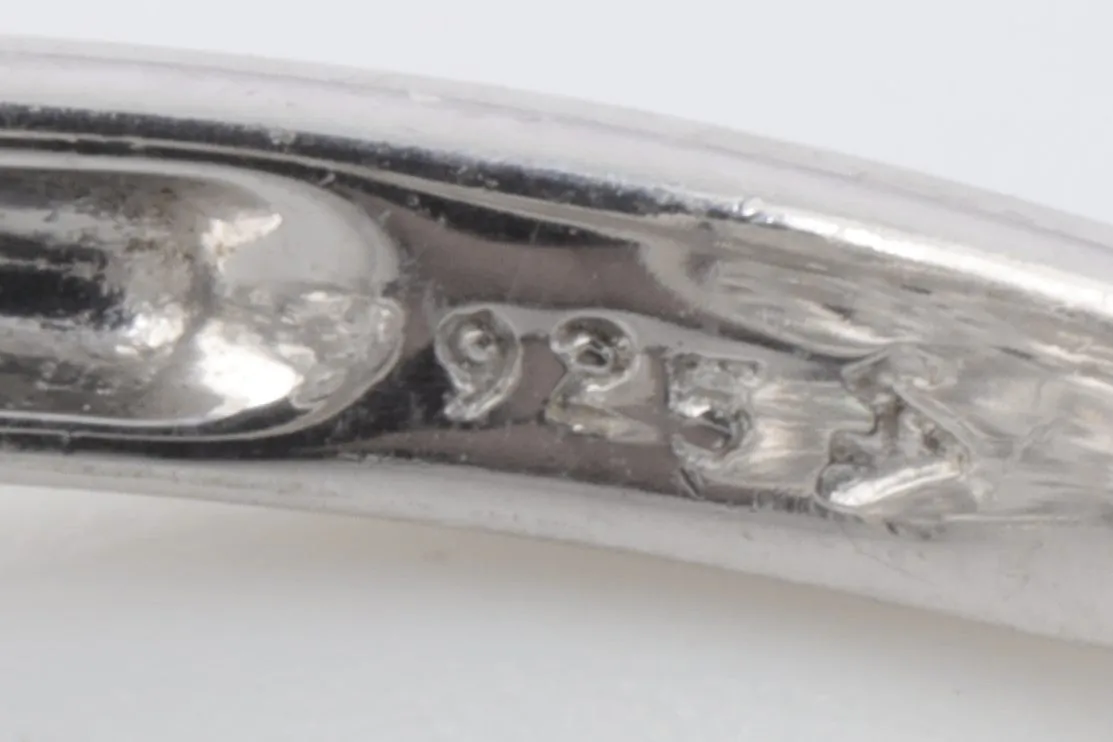 925 Silver 0.60tcw Melee Diamond Ring Size 10 (4.42g.)