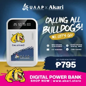 AKARI X UAAP [ NU ]  10000mAh Digital Powerbank with built-in charging Cables