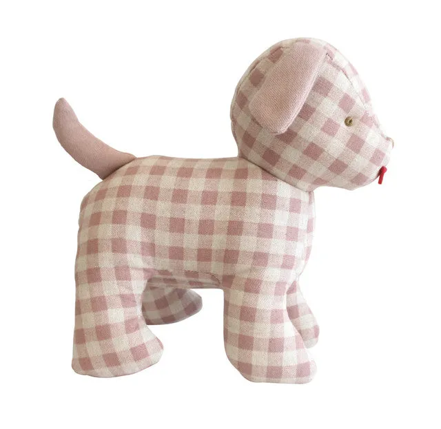 Alimrose Musical Puppy Rose Check Linen