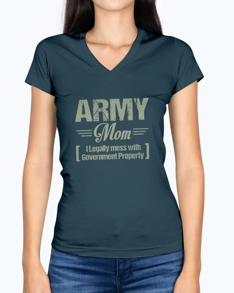 Army Mom Government Property T-shirts