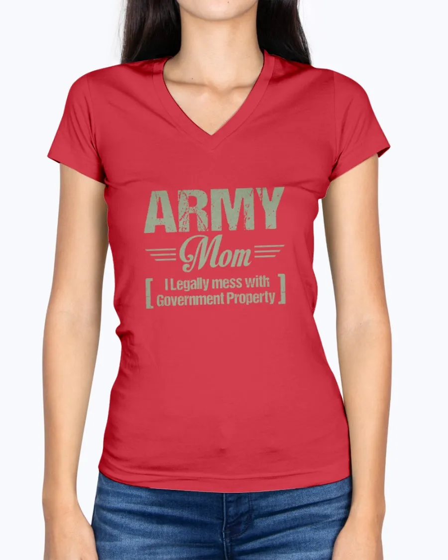 Army Mom Government Property T-shirts