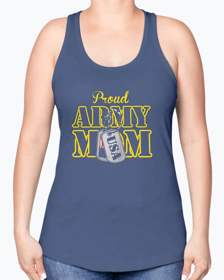 Army Mom USA Dog Tag T-shirts