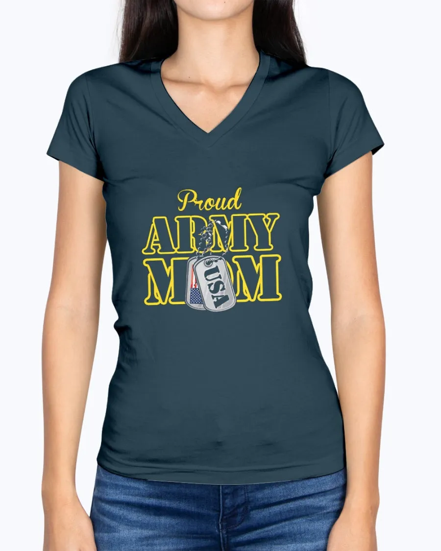 Army Mom USA Dog Tag T-shirts