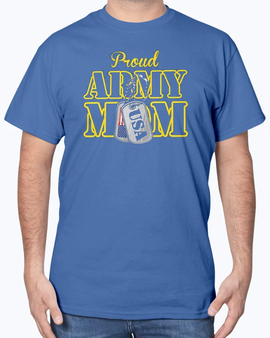 Army Mom USA Dog Tag T-shirts