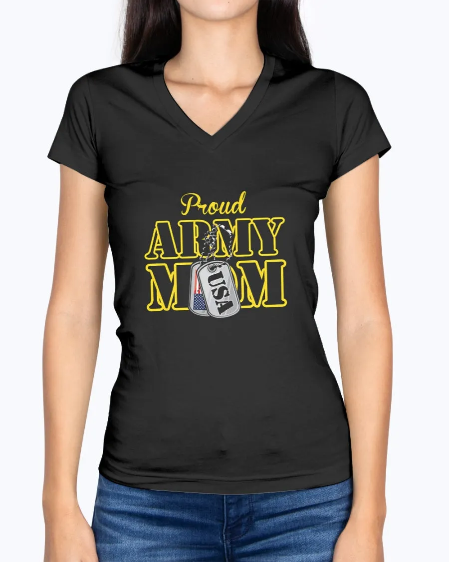 Army Mom USA Dog Tag T-shirts