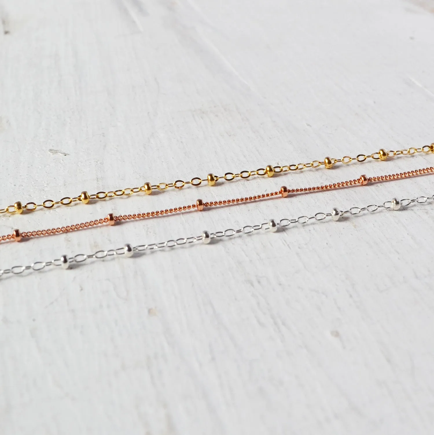 Ball and Chain Choker, Gold, Rose Gold, or Silver