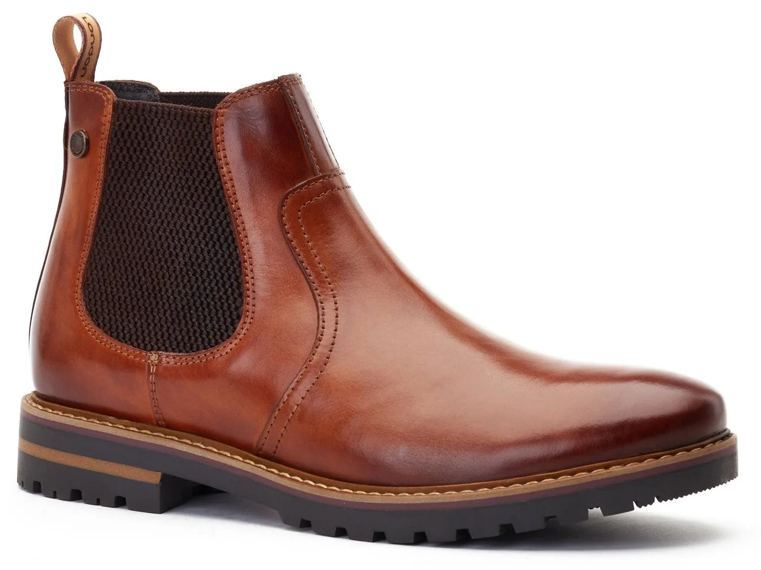 Base London Cutler Washed Mens Leather Chelsea Boot