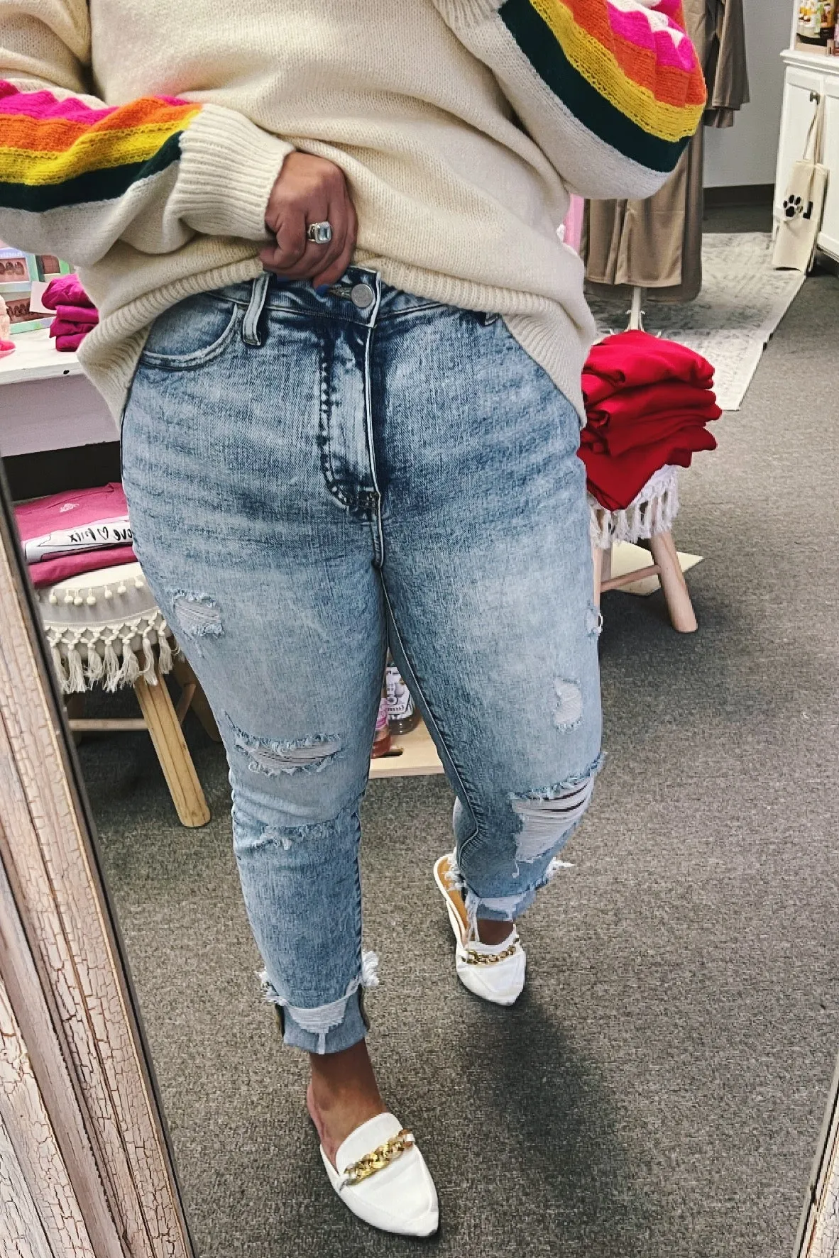 Billie Distressed Skinny Jeans