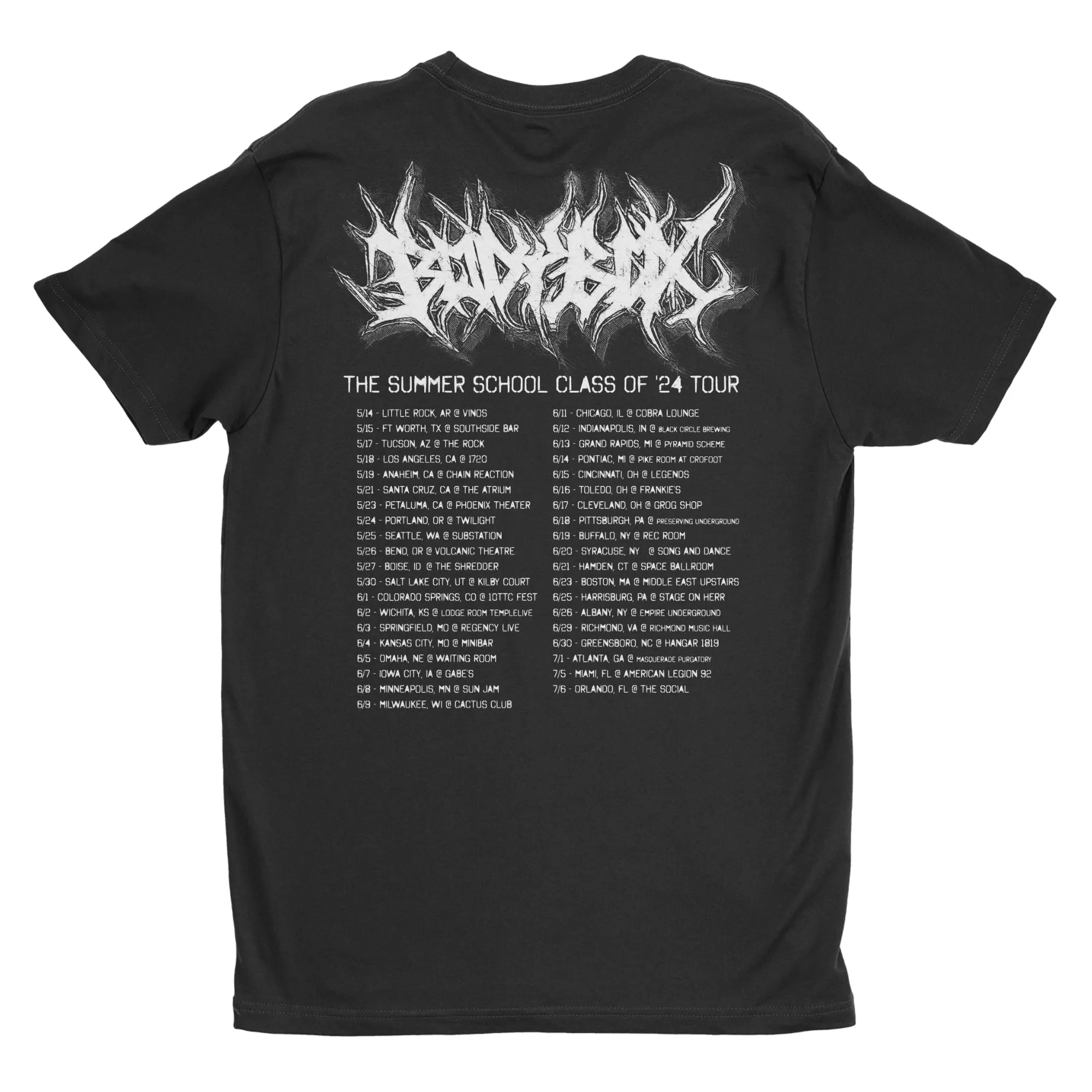 Bodybox - Summer School 2024 Tour t-shirt