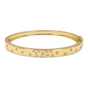 Bold Diamond Stars Bangle