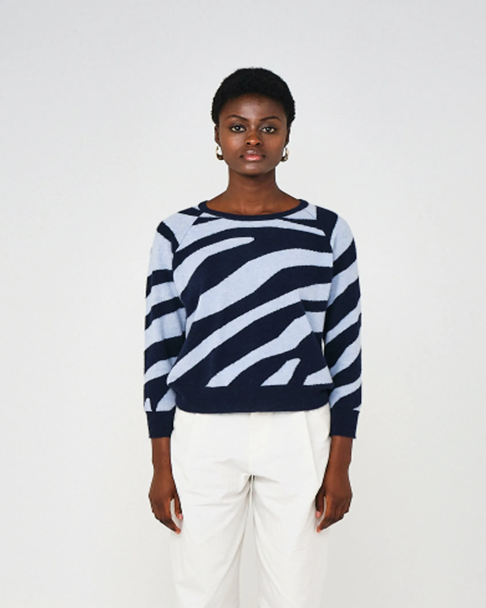 Brodie Zebra Pop Cashmere Jumper