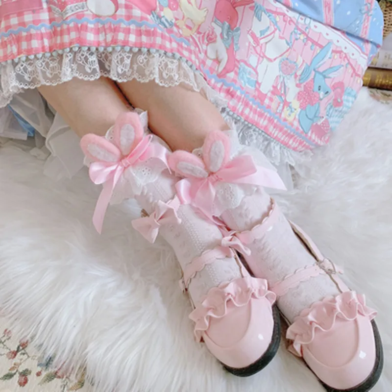 Bunny Bow Socks AD12266