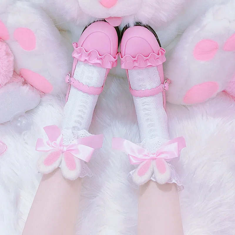 Bunny Bow Socks AD12266