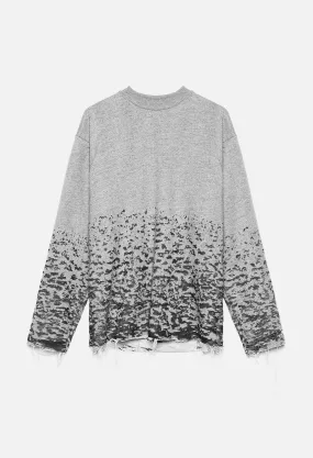 Burn Out Mock Neck / Grey