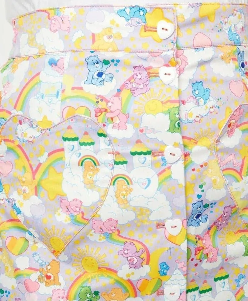 Care Bears x Unique Vintage Plus Size Kingdom Of Caring Print Mini Skirt