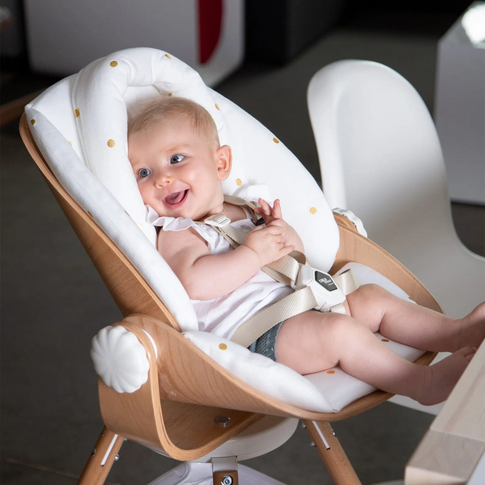 Childhome Evolu Newborn Seat - Natural/White