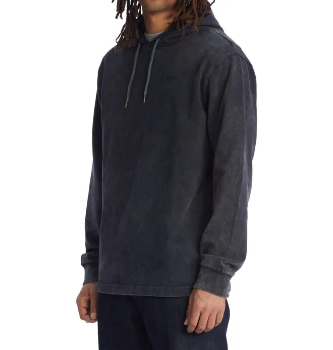 DC Swift Hooded Longsleeve T-Shirt - Black Vintage Wash