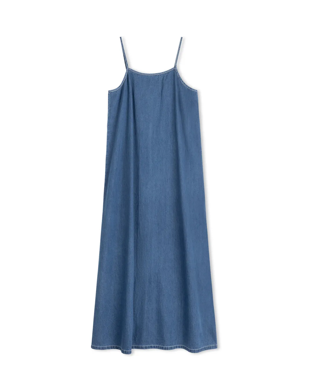 Denim Slip Maxi Dress