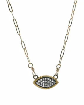 Diamond Pave Eye Necklace