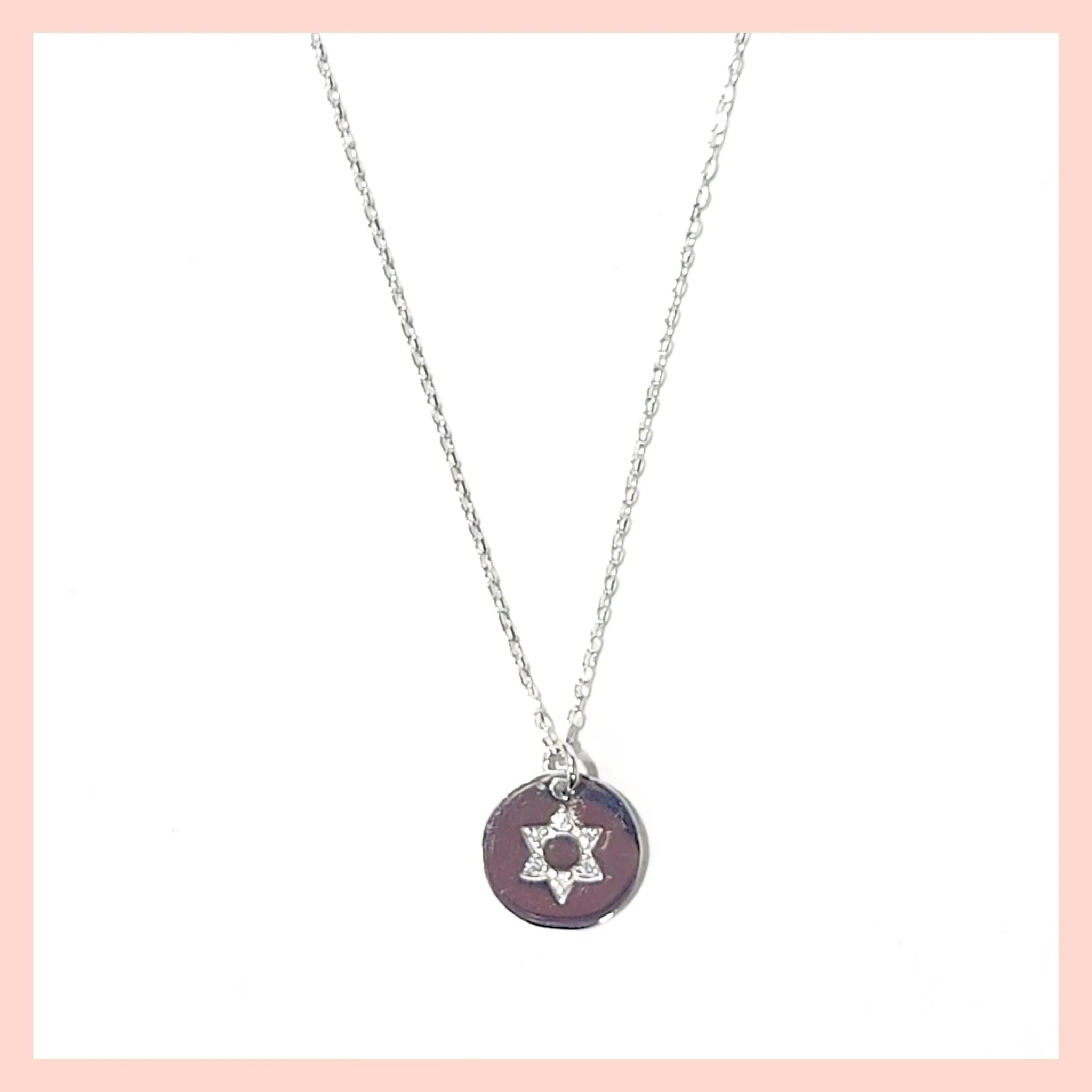 Disc Star of David Necklace