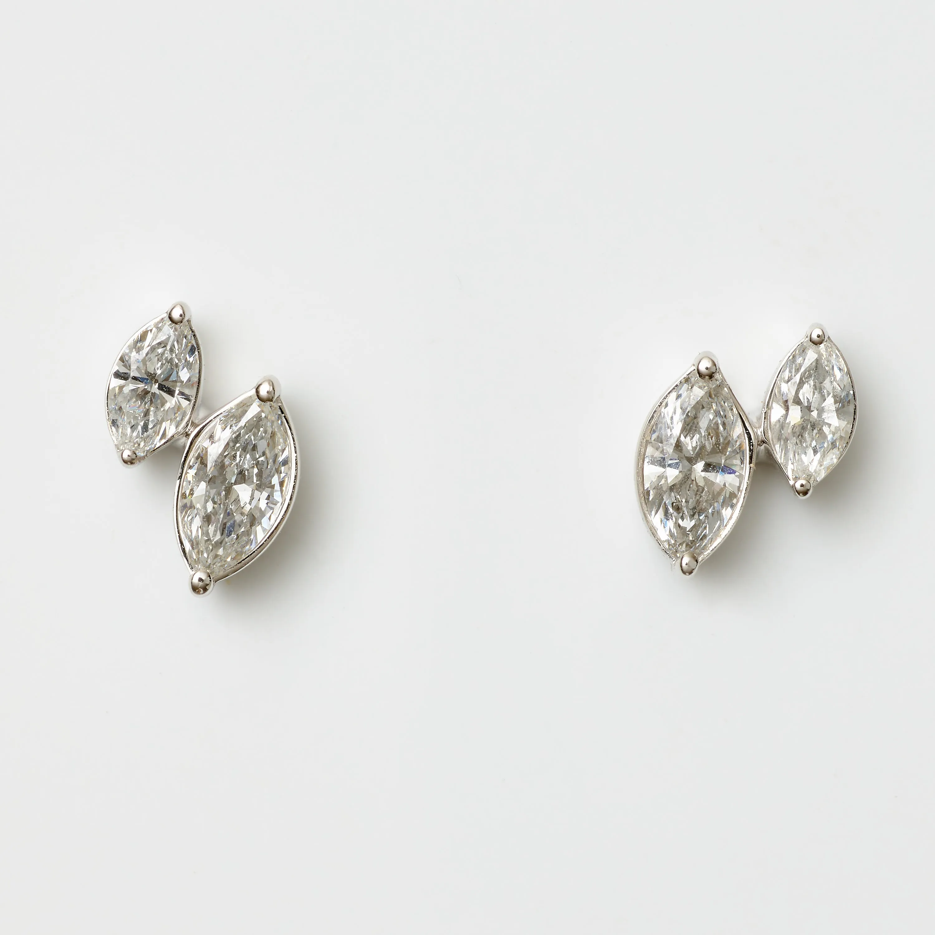 DOUBLE MARQUISE DIAMOND STUDS