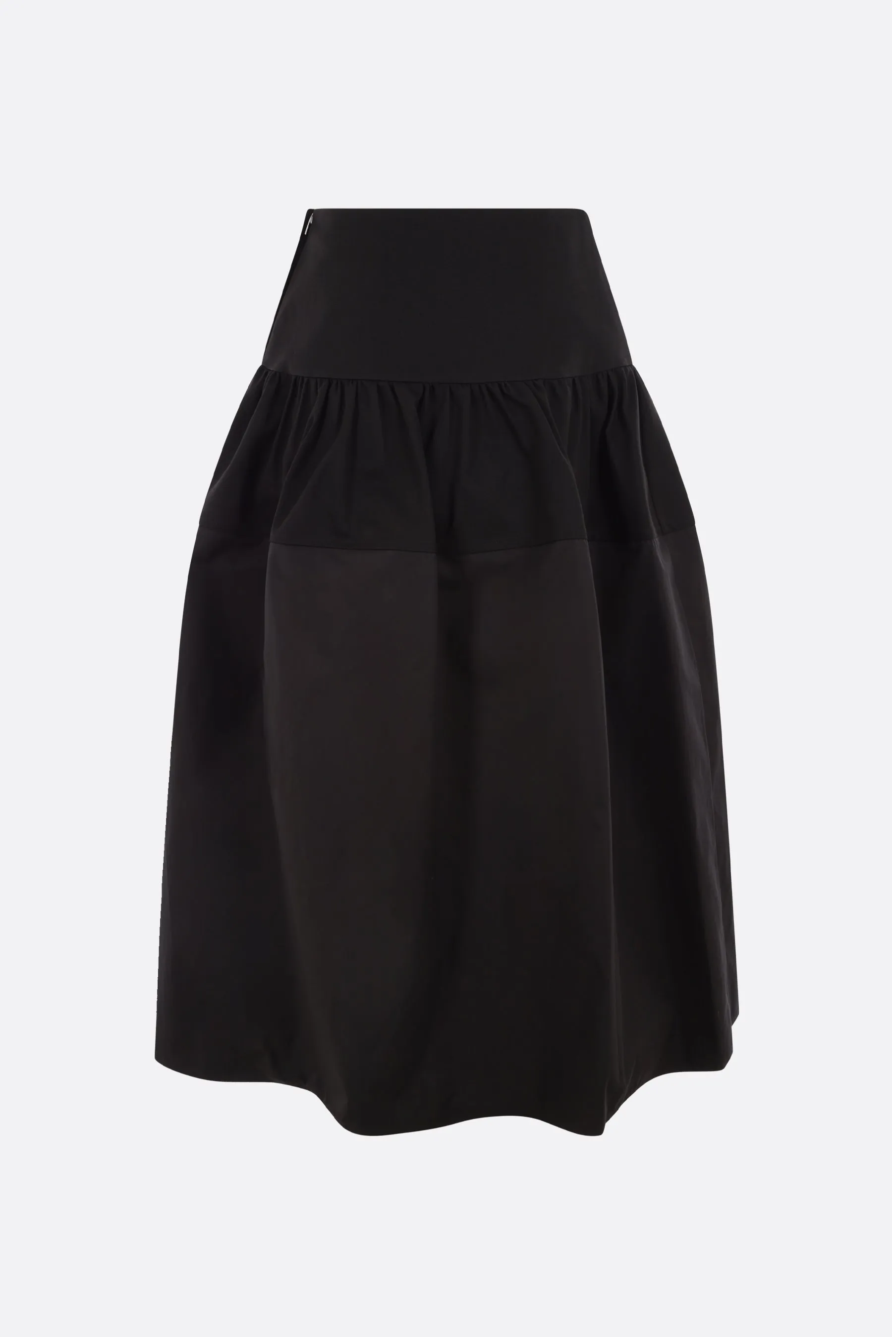 drill and poplin flounced skirt