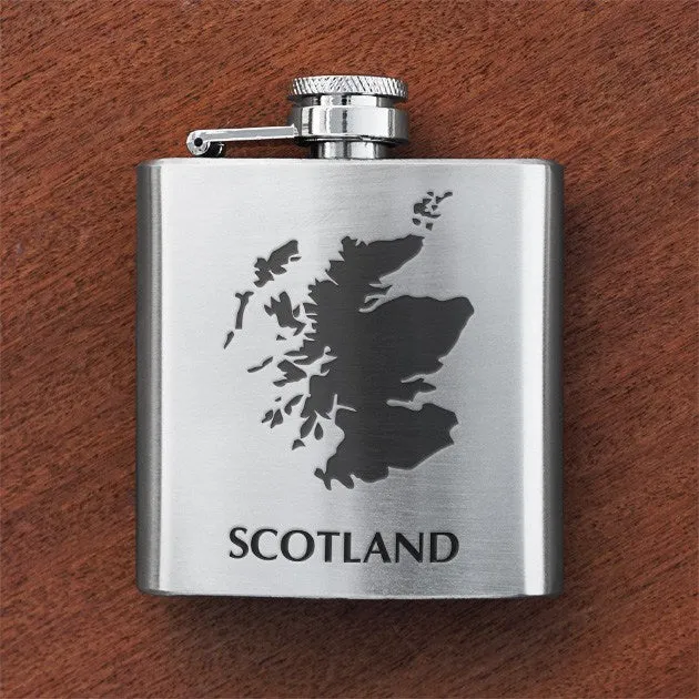 Engraved 6oz Silver Flask - Personal Message