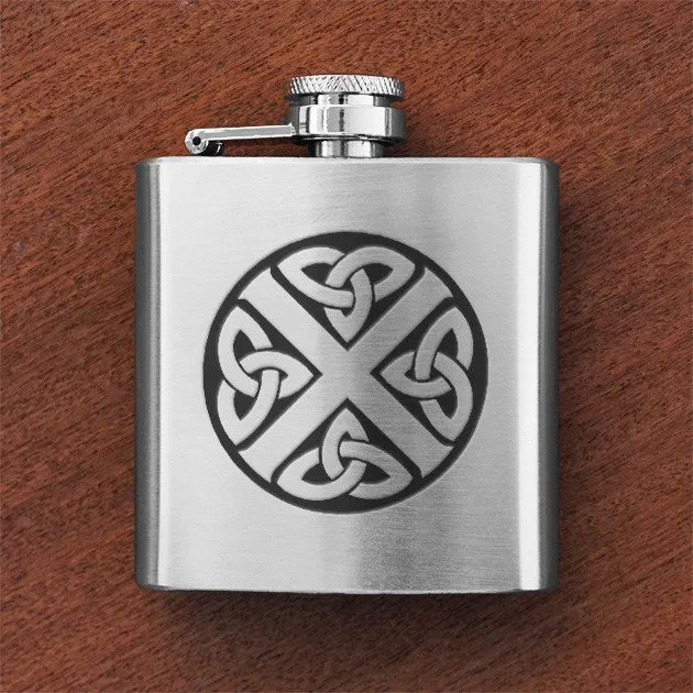 Engraved 6oz Silver Flask - Personal Message