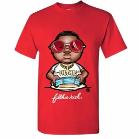 Filthie Rich Money Plate T Shirt (Red)