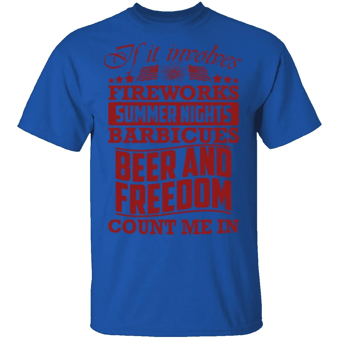 Fireworks Beer And Freedom T-Shirt