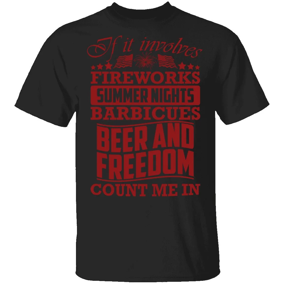 Fireworks Beer And Freedom T-Shirt