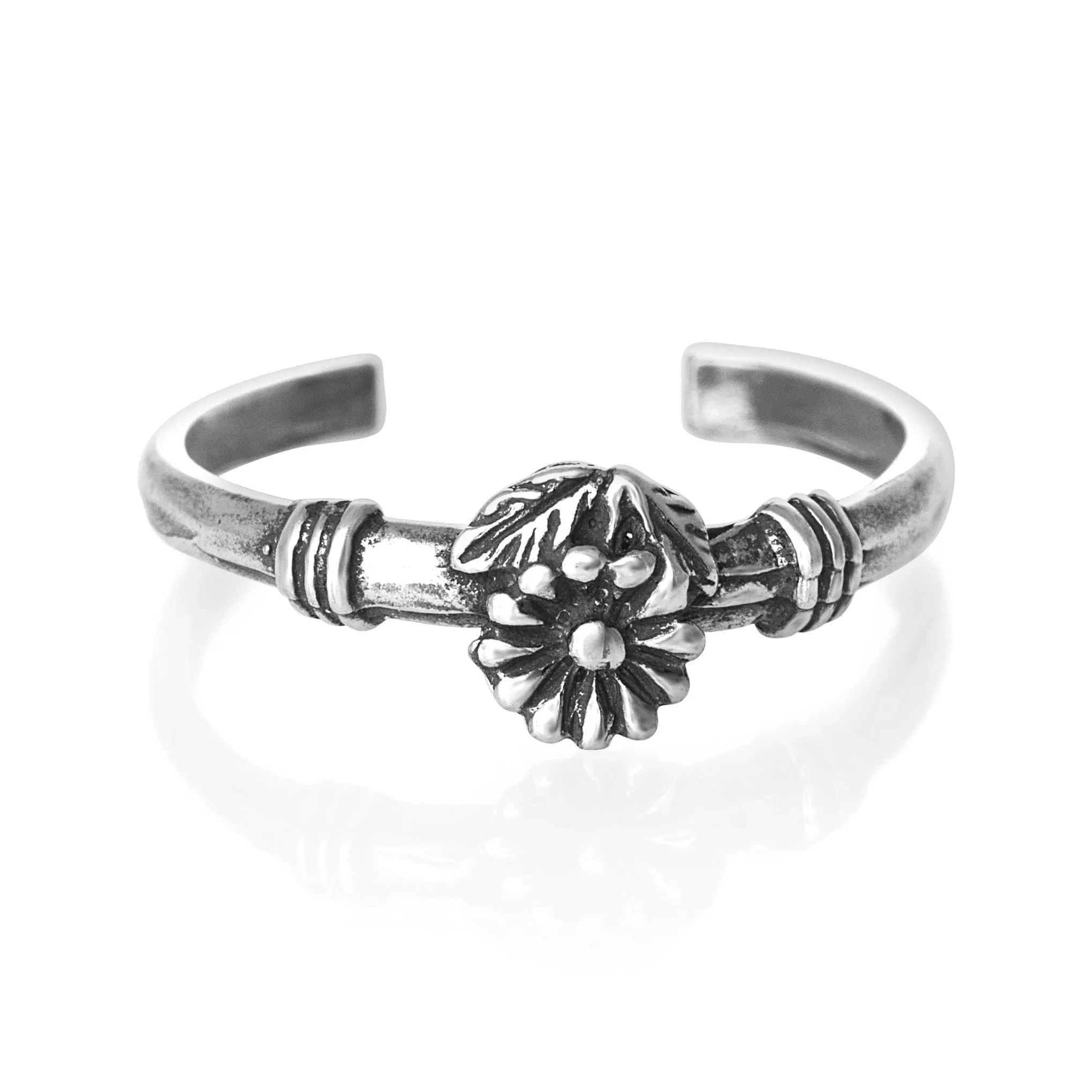 Flower Sterling Silver Toe Ring