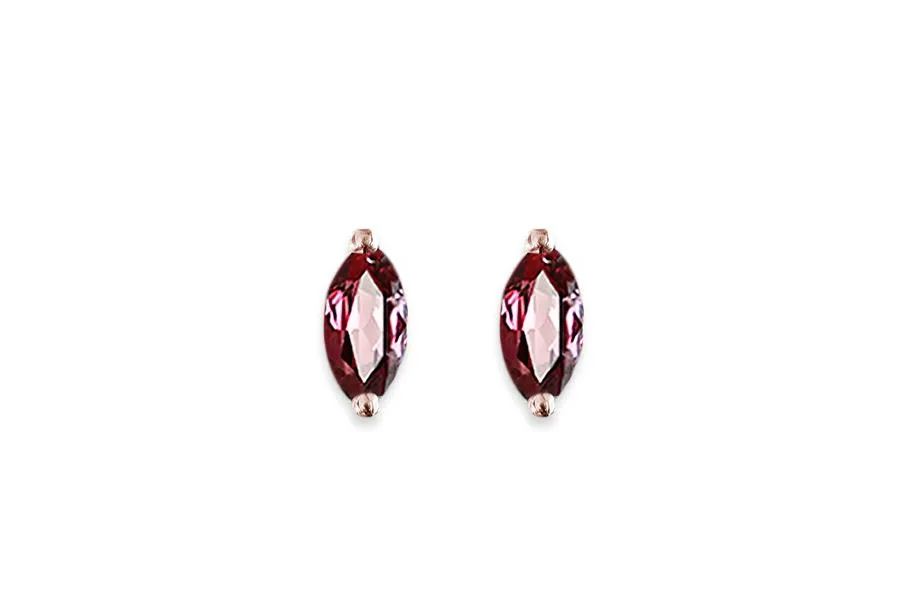 Garnet Marquise Studs