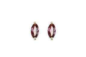 Garnet Marquise Studs