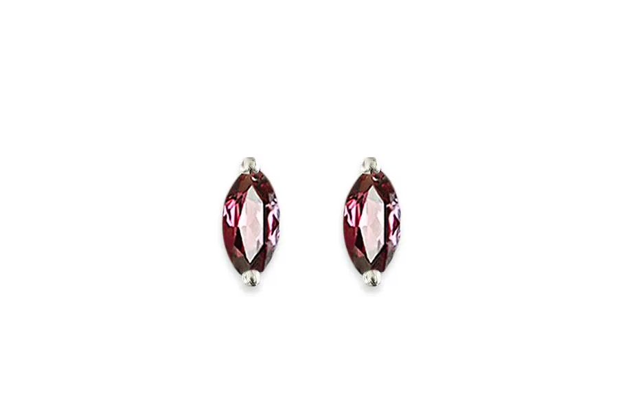 Garnet Marquise Studs