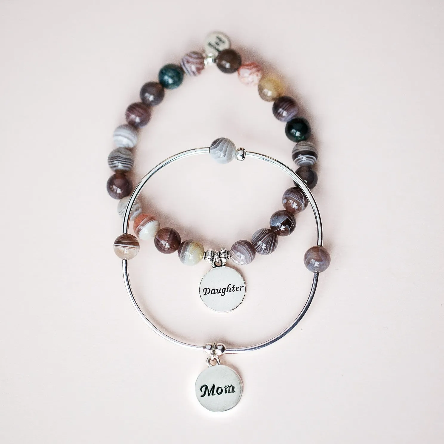 Godmother | Soft Bangle Charm Bracelet | Howlite