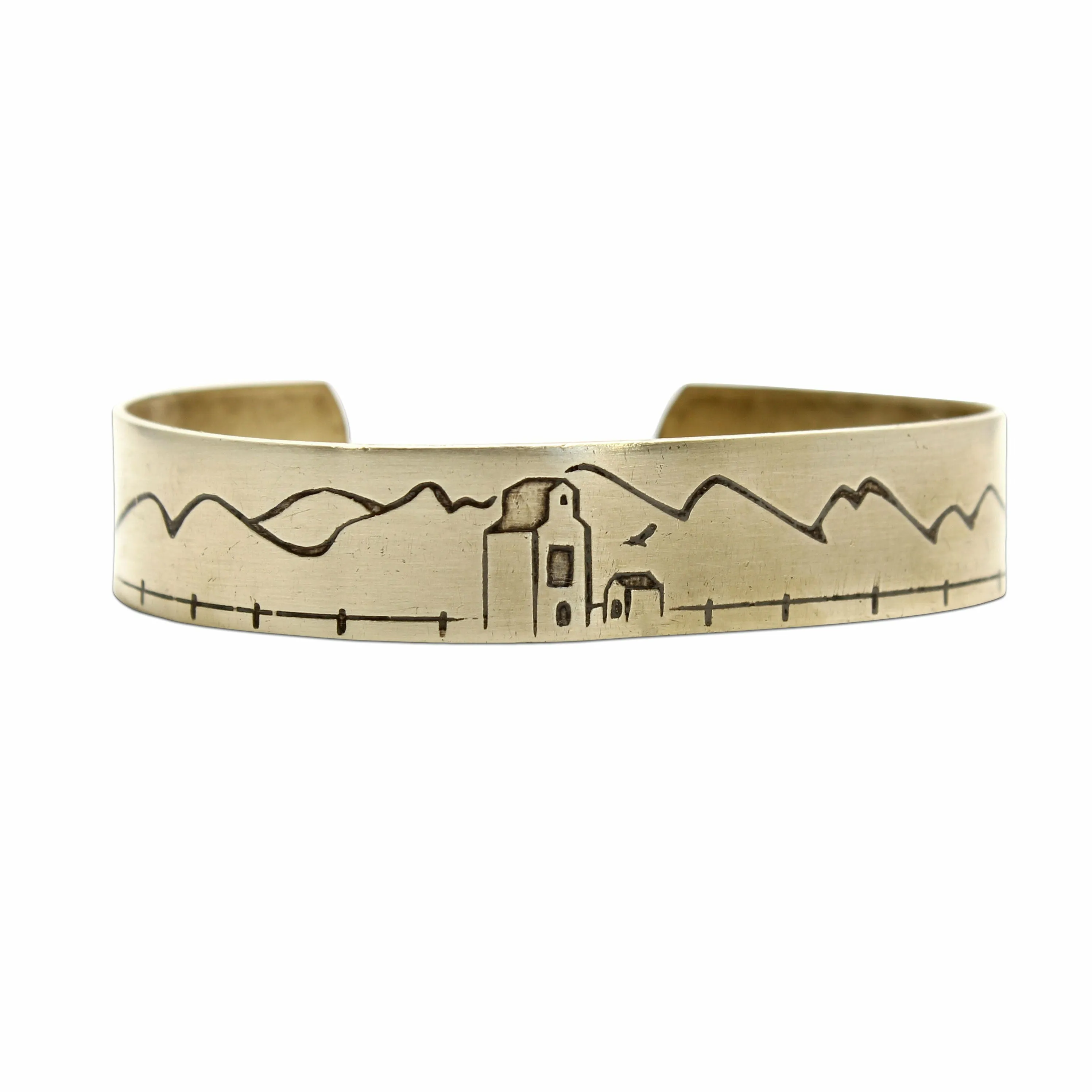 Grain Elevator On the Front Cuff Bracelet