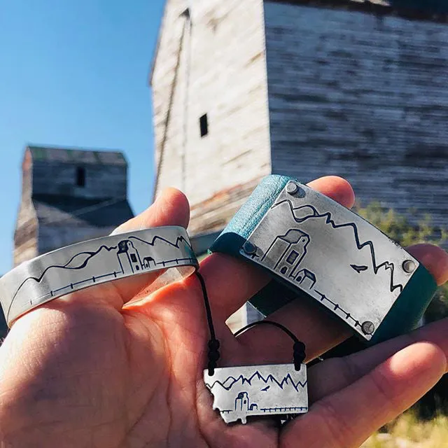 Grain Elevator On the Front Cuff Bracelet